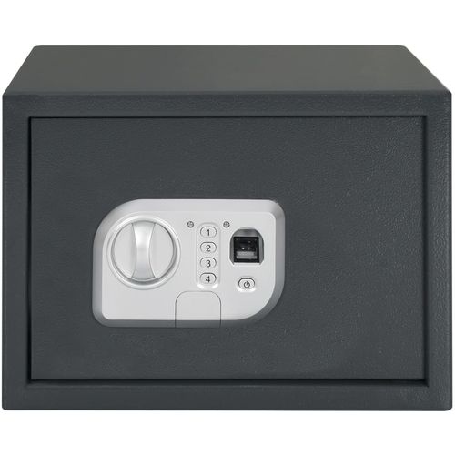 Digitalni sef s otiskom prsta tamnosivi 35 x 25 x 25 cm slika 23