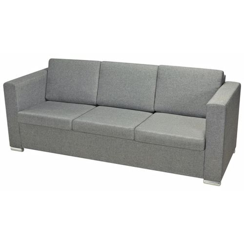 Dvodijelni set sofa od tkanine svijetlosivi slika 48