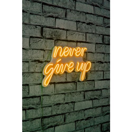 Wallity Ukrasna plastična LED rasvjeta, Never Give Up - Yellow slika 10