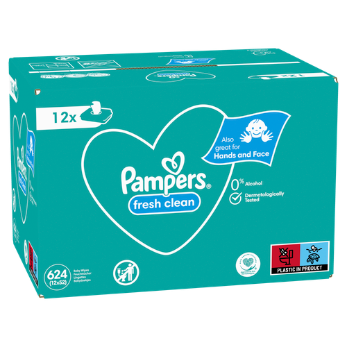 Pampers vlažne maramice Fresh clean 12 x 52 komada slika 3