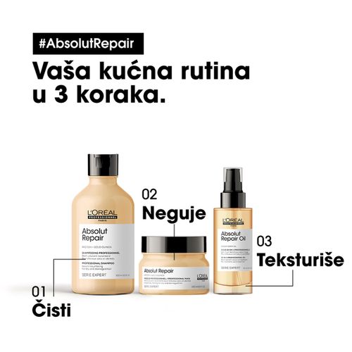 Loreal Professionnel Paris Absolut Repair 10 u 1 profesionalno višenamensko ulje bez ispiranja za normalnu do osetljivu kosu 90ml slika 6