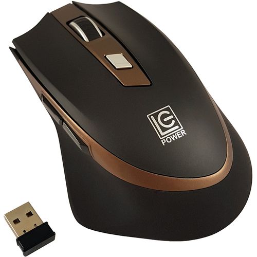 Mouse USB Wireless LC Power LC-M719BW Mouse optical compact 2.4Ghz Wireless 800/1200/1600dpi Black/Silver/Bronze slika 1