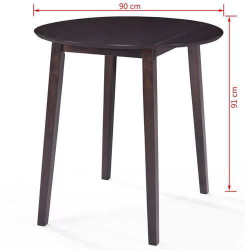 Barski stol od masivnog drva 90 x 91 cm tamno smeđi slika 7