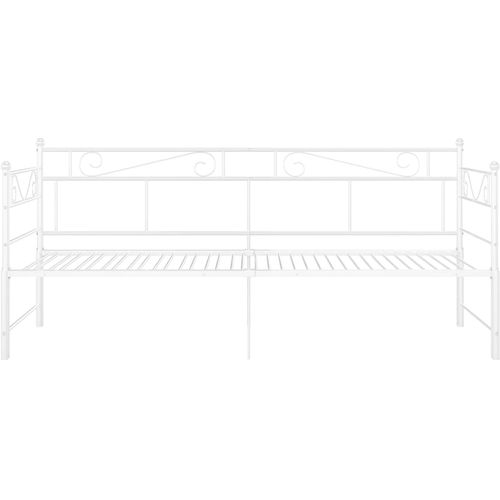 Okvir za krevet na razvlačenje bijeli metalni 90 x 200 cm slika 16