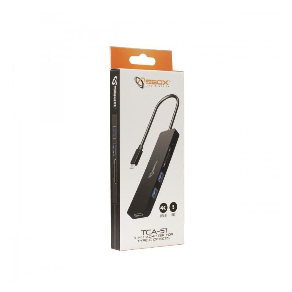 SBOX Adapter USB TYPE C-HDMI/USB-3.0/SD/TF 5u1 slika 3
