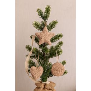 Christmas ornament 3 Lu Set, colour: brown