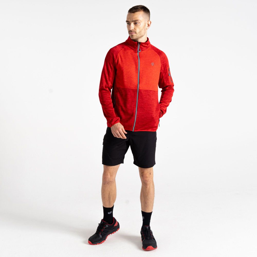 Dare2B Muški duks na kopčanje Distinctly Torrek Fleece, Danger Red/Sevi Red slika 6