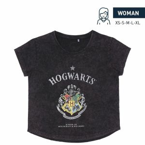 Ženska Majica Kratkih Rukava Harry Potter - Siva Tamno sivo XL