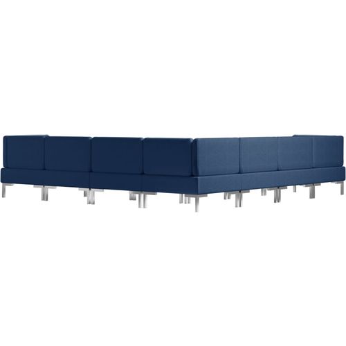 7-dijelni set sofa od tkanine plavi slika 28