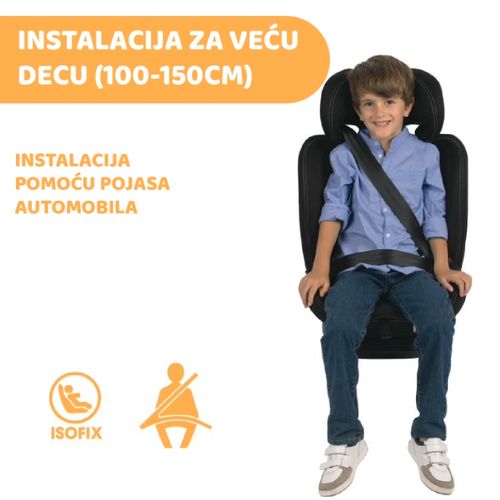 Chicco A-S Mokita I-Size (76-150), Black slika 6