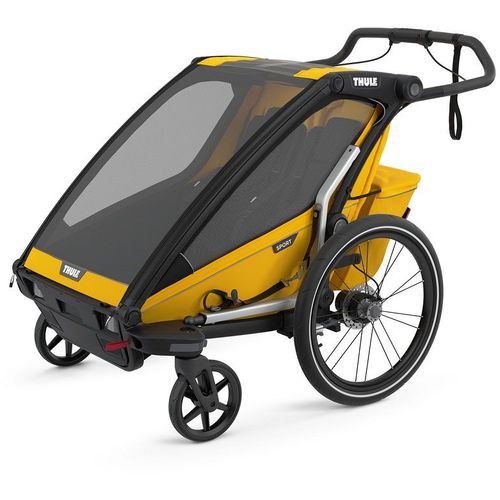 Thule Chariot Sport 2 žuto/crna sportska dječja kolica i prikolica za bicikl za dvoje djece (4u1) slika 12