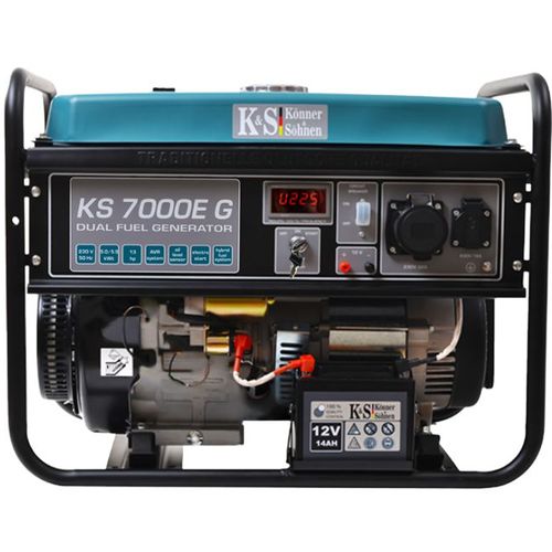 Könner & Söhnen hibridni generator (benzin/LPG) 5,0kW 230V KS 7000E G s električnim pokretanjem slika 2