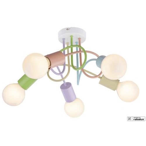 Rabalux Linett, plafonjera, E14 5X MAX 40W, multic slika 1
