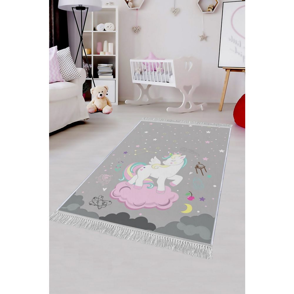Tanki dječji tepih sa digitalnim printom Jednorog (80 x 150 cm) ELS629 slika 1