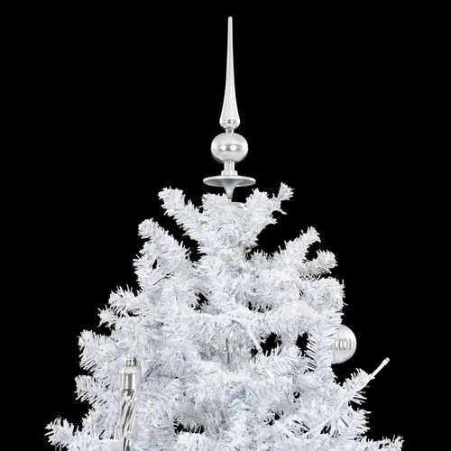 Božićno drvce koje sniježi sa stalkom bijelo 170 cm slika 19