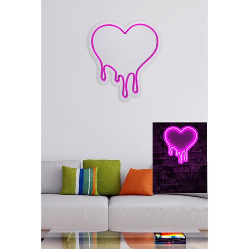 Wallity Ukrasna plastična LED rasvjeta, Melting Heart - Pink slika 3