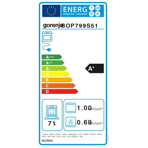 Gorenje ugradbena pećnica BOP799S51X  slika 2