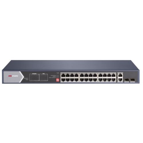 HikVision 20-Port GbE RJ45 PoE (370W) 2x GbE RJ45 2x 1G SFP Unmanged Switch slika 1