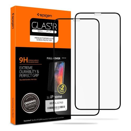 Spigen - Glas.TR Slim (2 kom) za iPhone X / XS / 11 PRO - crno slika 1