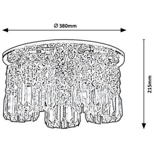 Rabalux Rosanna plafonjera G9 5x40W,hrom slika 2