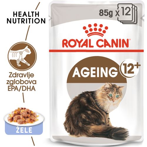 ROYAL CANIN FHN Ageing 12+ Jelly, potpuna hrana u vrećici za  odrasle mačke starije od 12 godina, komadići u želeu, 12x85 g slika 5