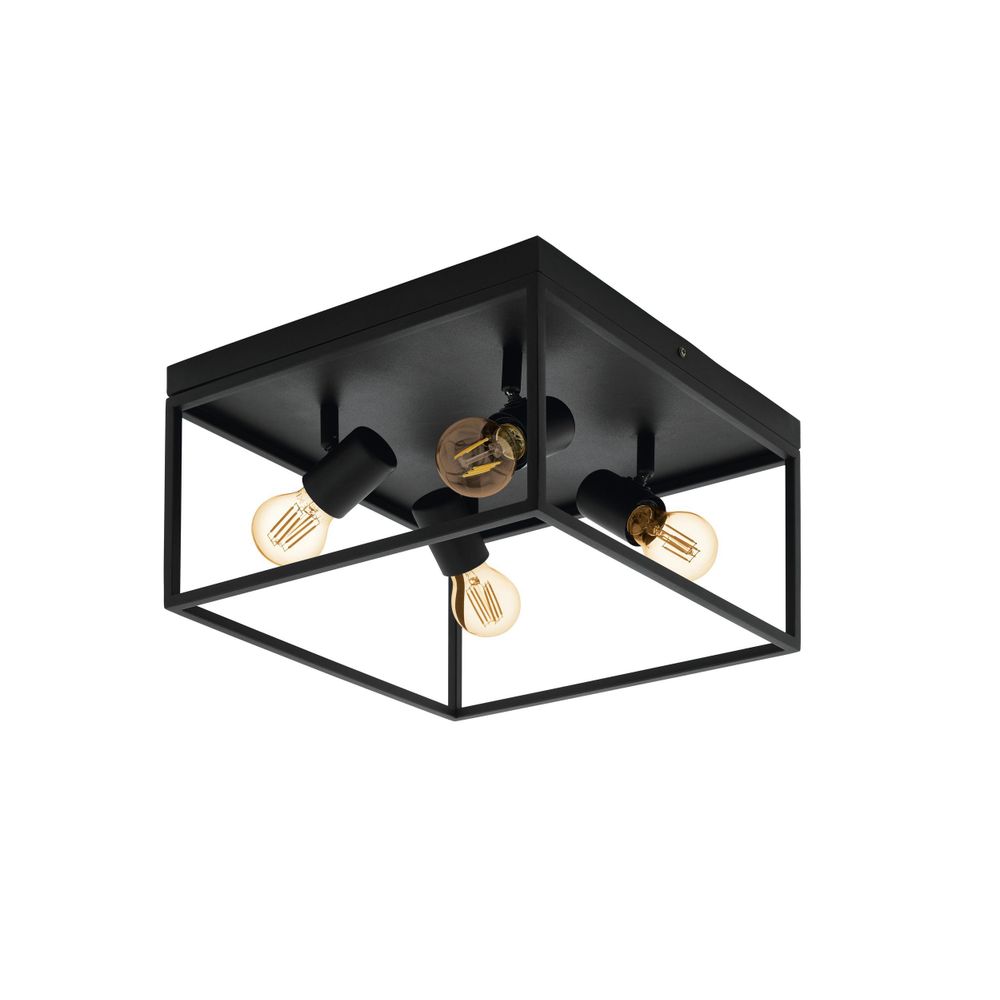 Eglo Silentina Stropna Lampa - Crna, E27 slika 1