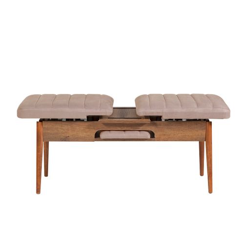 Woody Fashion Klupa, Orah Kamen, Vina Bench - Walnut, Stone slika 8