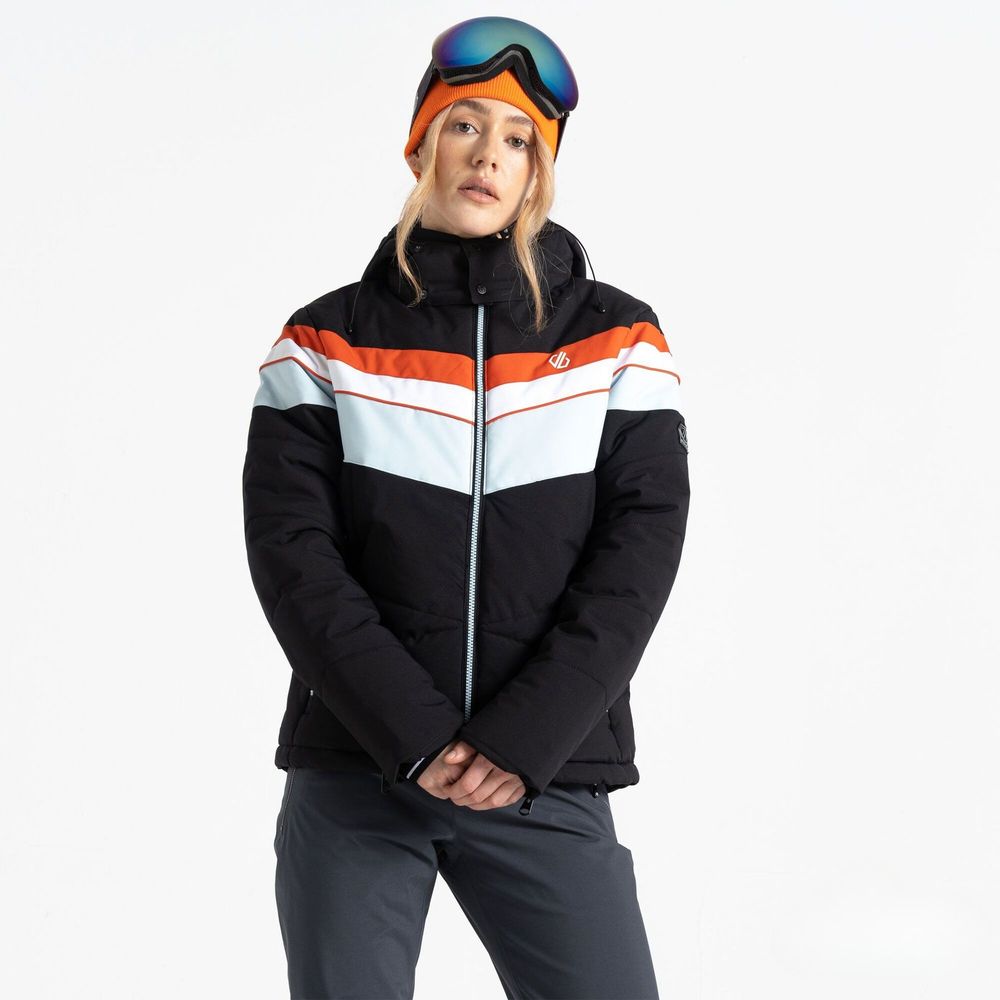 Dare2B Ženska jakna za skijanje Powder, Black/Quiet Blue slika 3