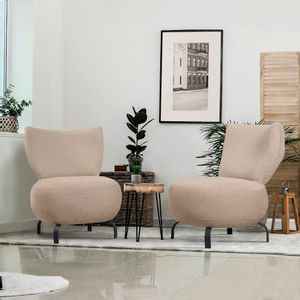 Set fotelja Atelier Del Sofa Loly - Krem