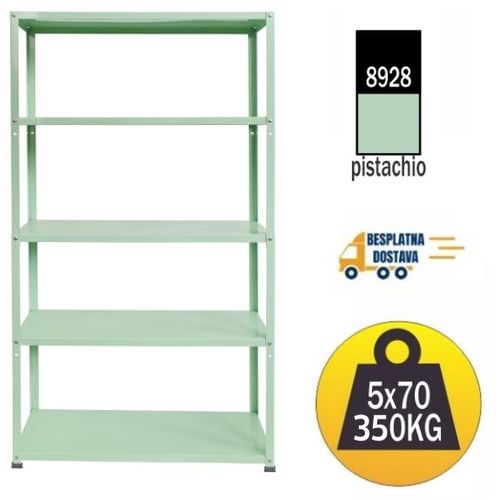 Metalna polica Pistachio 172x90x30cm, 5x70kg slika 1