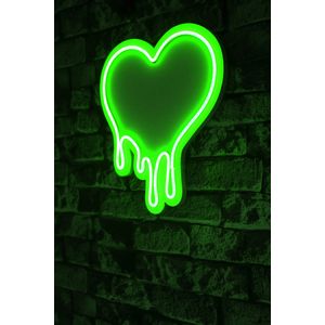 Wallity Ukrasna plastična LED rasvjeta, Melting Heart - Green