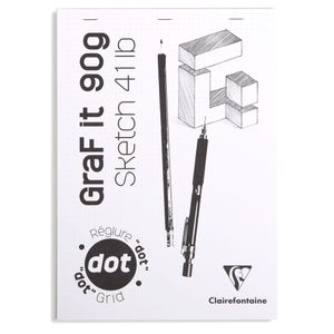 Clairefontaine blok Graf it za suhu tehniku A4 90gr, mix boja, dotpad (točkice)