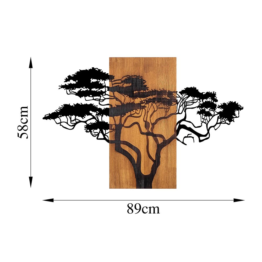 Acacia Tree - 387 Oraščić Crni Dekorativni Drveni Zidni Ukras slika 7