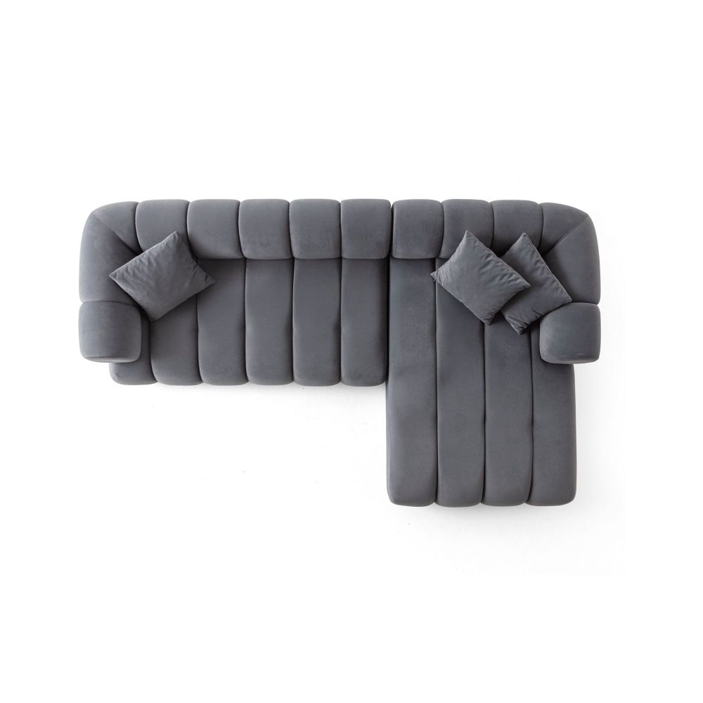 Ugaona Sofa Petra Desna - Tamno Siva slika 8