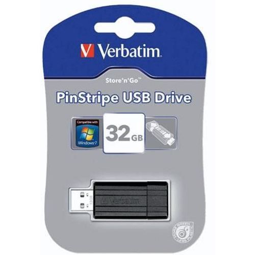 USB 32GB 2.0 Verbatim, PinStripe, crni, V049064 slika 2