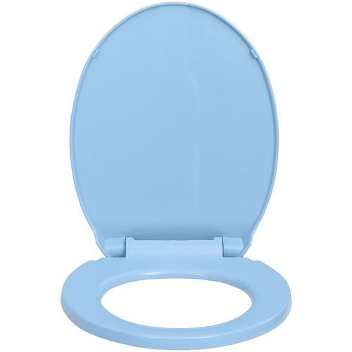 Toaletna daska s mekim zatvaranjem plava ovalna slika 23