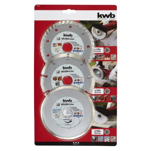 KWB Set dijamantnih reznih ploča 125 mm, 3/1 slika 1