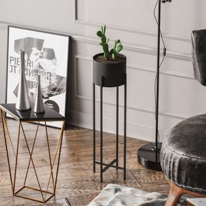 Dekorativna saksija GED-025, boja: crna