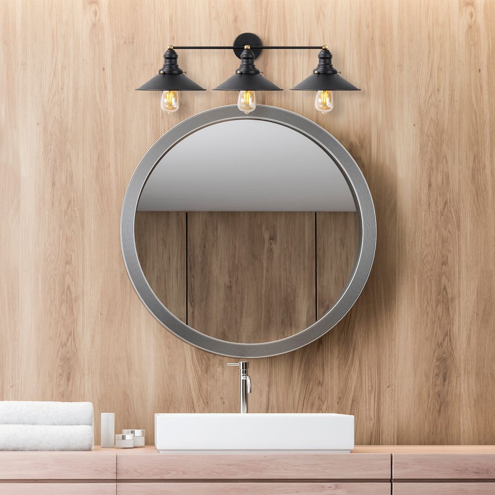Konična - 12185 Crna Antikna Zidna Lampa slika 2