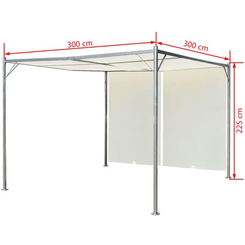 Pergola sa Podesivim Krovom Krem Bijela Metal 3x3 m slika 27