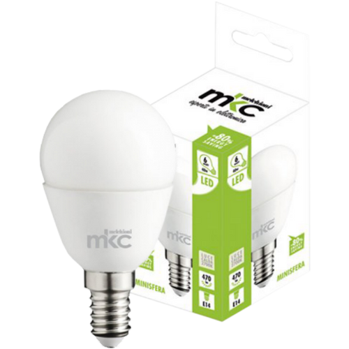 MKC Žarulja,LED 6W, E14, 4000K,220V AC,prirodno bijela svjetlost - LED MINISFERA E14/6W-N BOX slika 3