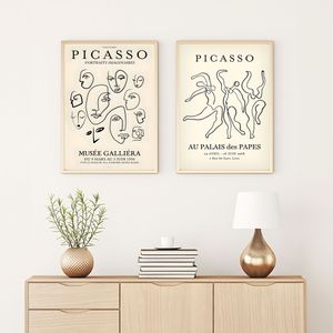Huhu285 - Dekorativna Slika u Okviru od MDF-a, 50 x 70 cm, Višebojna (Set od 2 Komada)