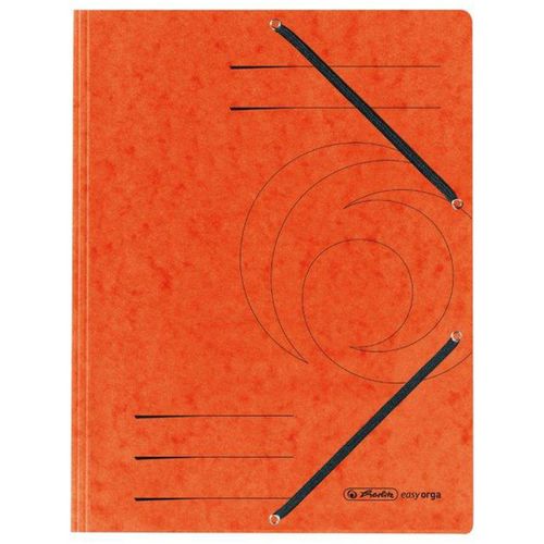 HERLITZ Fascikl prešpan s klapnom i gumicom, A4, Narančasti slika 1
