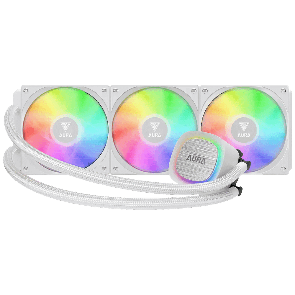 Zeus Vodeno hlađenje za CPU, RGB - Gamdias Aura GL360 WH V2 slika 2