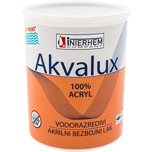 AKVALUX Vodorazredivi akrilni bezbojni lak 750ml slika 1