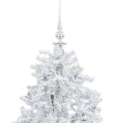 Božićno drvce koje sniježi sa stalkom bijelo 140 cm slika 7