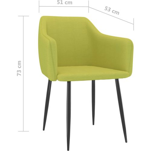 Blagovaonske stolice od tkanine 4 kom zelene slika 7