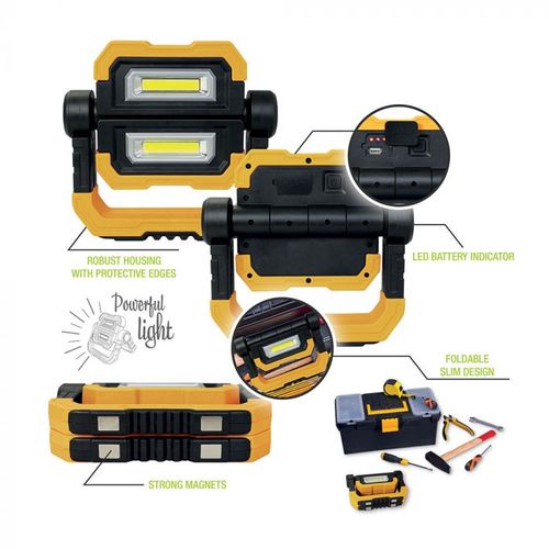 Akumulatroski LED reflektor 10W, 900lm 6000k IP44 slika 3