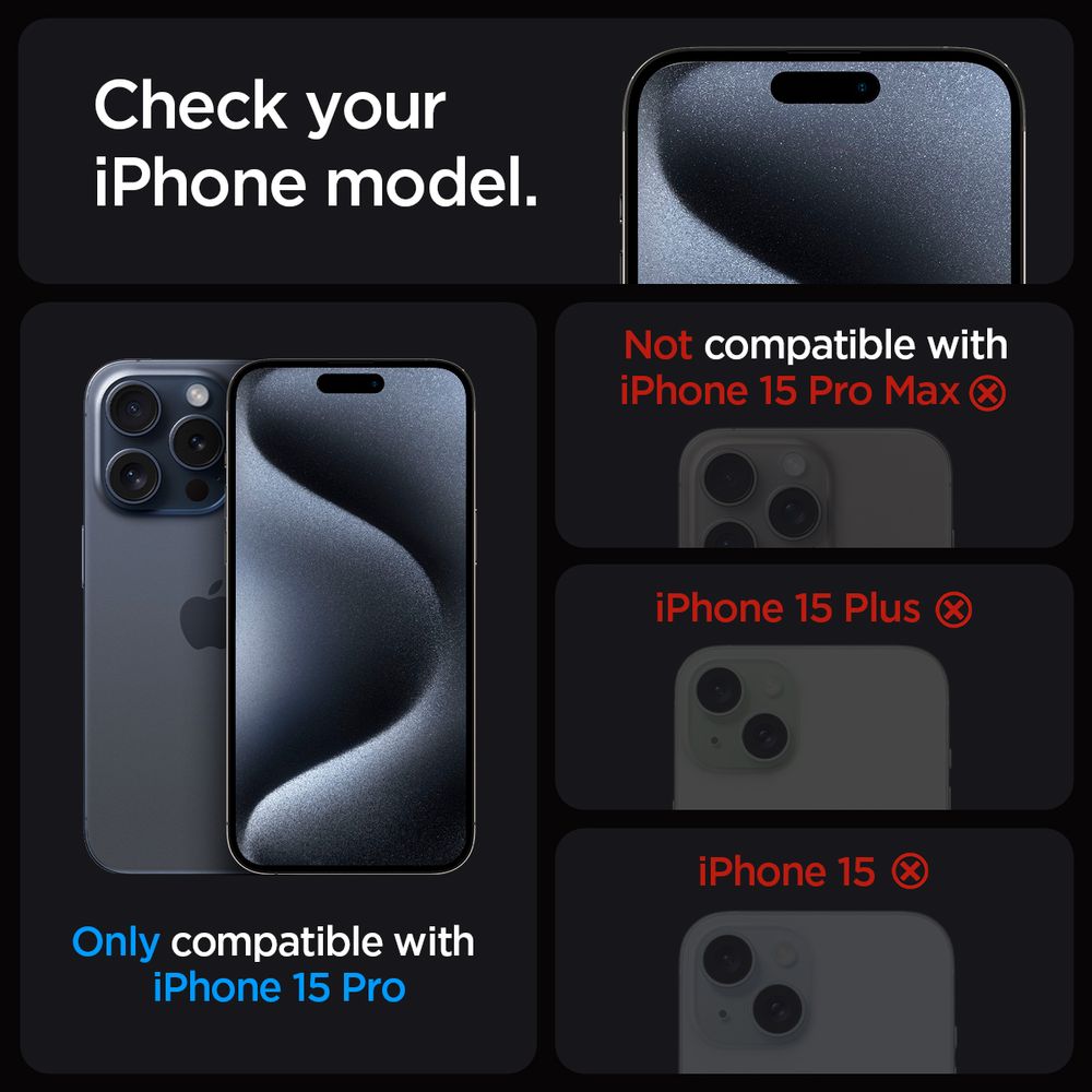Spigen Glass tR EZ Fit HD Privacy 1 Pack - iPhone 15 Pro slika 8