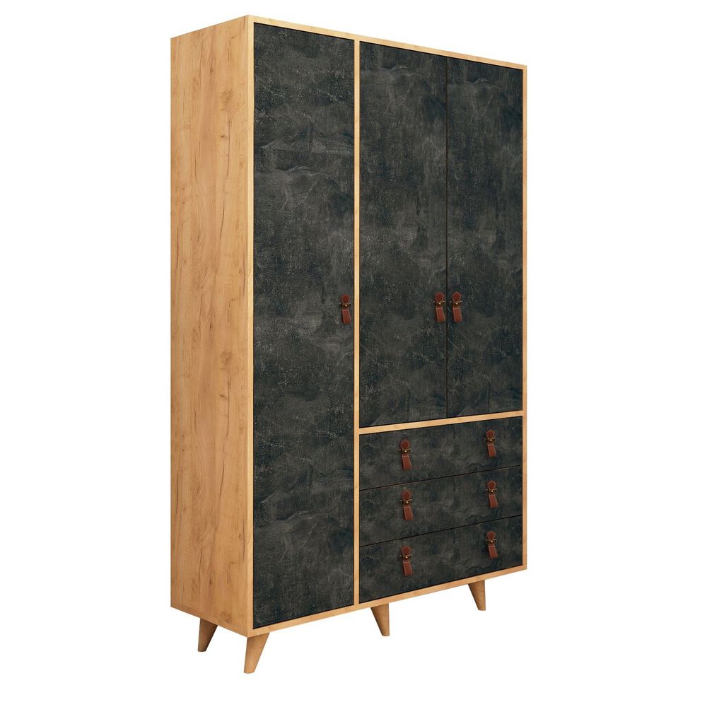 Ormar Chunky Oak u Tamno Sivoj Boji slika 3